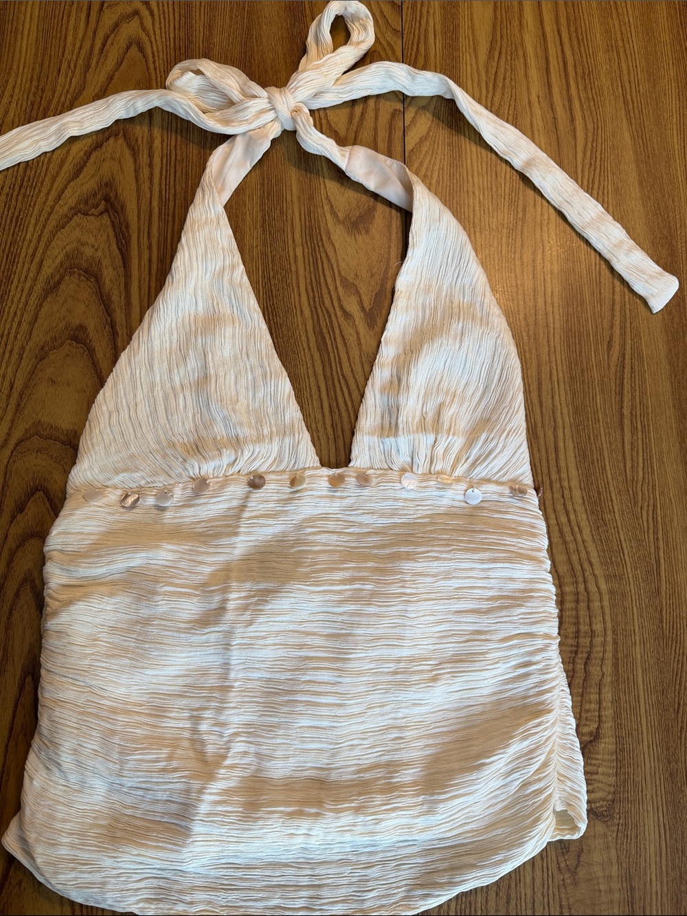 Women's Halter Tank Top in Light Cream